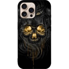 iPhone 16 Pro Max Case Hülle - Silikon schwarz Skull 02