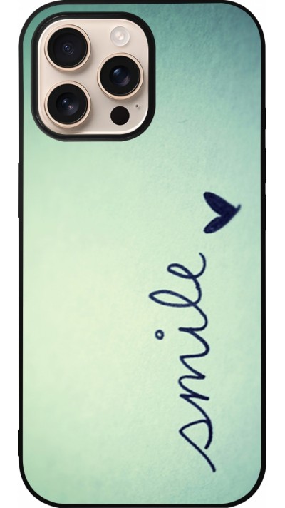 iPhone 16 Pro Max Case Hülle - Silikon schwarz Smile