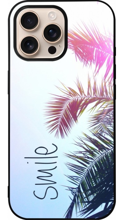 iPhone 16 Pro Max Case Hülle - Silikon schwarz Smile 05