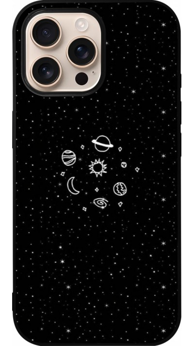 iPhone 16 Pro Max Case Hülle - Silikon schwarz Space Doodle