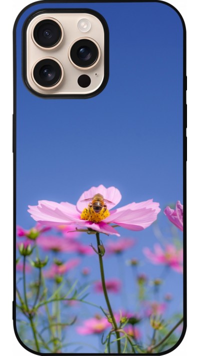 Coque iPhone 16 Pro Max - Silicone rigide noir Bee on a flower 2026