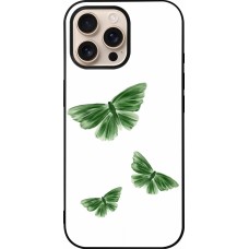 Coque iPhone 16 Pro Max - Silicone rigide noir Butterflies 2026