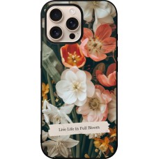 Coque iPhone 16 Pro Max - Silicone rigide noir Full Bloom 2026