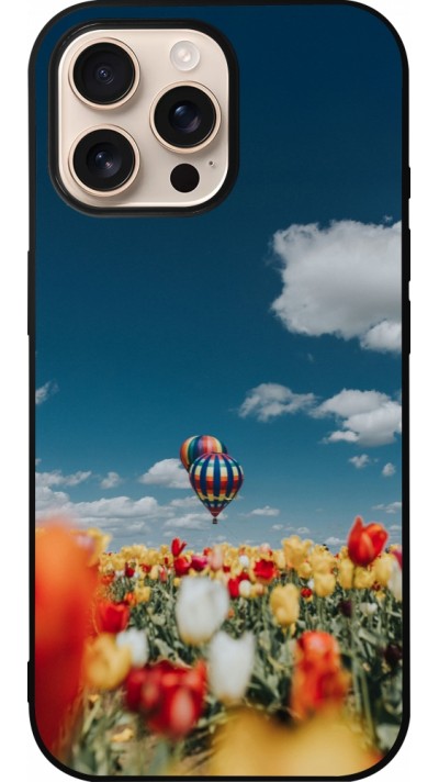 Coque iPhone 16 Pro Max - Silicone rigide noir Hot air balloon 2026