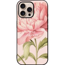 Coque iPhone 16 Pro Max - Silicone rigide noir Just Bloom 2026