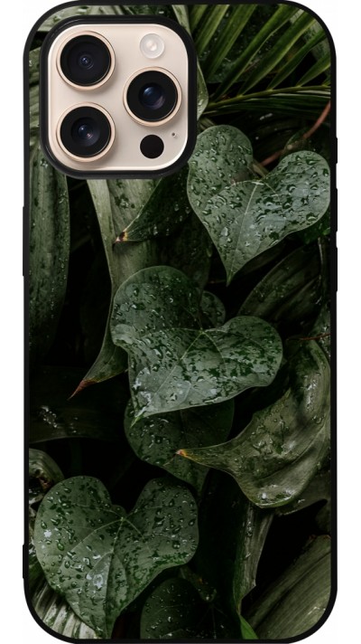 iPhone 16 Pro Max Case Hülle - Silikon schwarz Spring 23 fresh plants