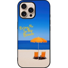 Coque iPhone 16 Pro Max - Silicone rigide noir Summer 2025 Bring me to the beach