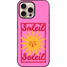 Coque iPhone 16 Pro Max - Silicone rigide noir Sun sun 2026