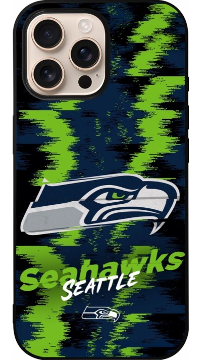 Coque iPhone 16 Pro Max - Silicone rigide noir Super Bowl 26 Seattle 2