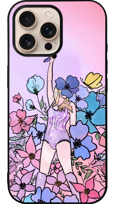 iPhone 16 Pro Max Case Hülle - Silikon schwarz Taylor Swift Sketch - Pink