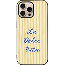 Coque iPhone 16 Pro Max - Silicone rigide noir The good life 2026