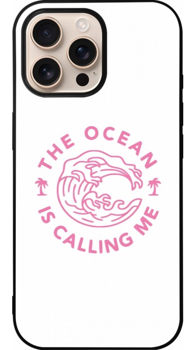 iPhone 16 Pro Max Case Hülle - Silikon schwarz The Ocean is calling me