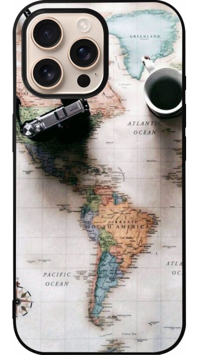 iPhone 16 Pro Max Case Hülle - Silikon schwarz Travel 01