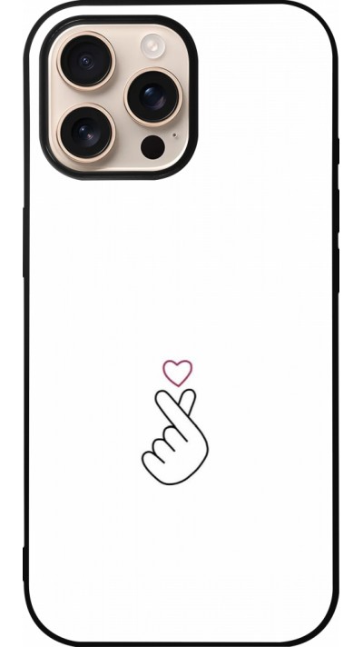 iPhone 16 Pro Max Case Hülle - Silikon schwarz Valentine 2024 heat by Millennials