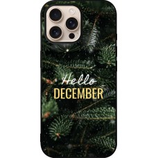 Coque iPhone 16 Pro Max - Silicone rigide noir Winter 25 Winter hello december