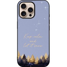 Coque iPhone 16 Pro Max - Silicone rigide noir Winter 25 Winter illustration of trees
