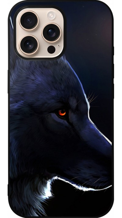 iPhone 16 Pro Max Case Hülle - Silikon schwarz Wolf Shape
