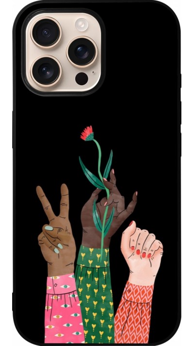 Coque iPhone 16 Pro Max - Silicone rigide noir Womens day 2026 2
