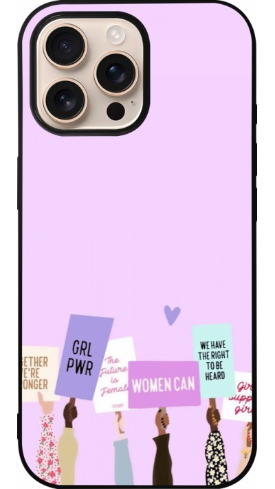 Coque iPhone 16 Pro Max - Silicone rigide noir Womens day 2026 9