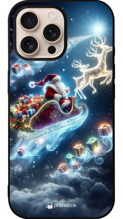 iPhone 16 Pro Max Case Hülle - Silikon schwarz Weihnachten 2023 Verzauberter Weihnachtsmann