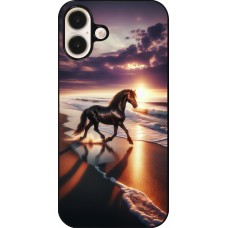 Coque iPhone 16 Plus - Cheval majestueux plage