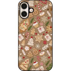 Coque iPhone 16 Plus - Christmas 25 Pattern Ginger Cookie