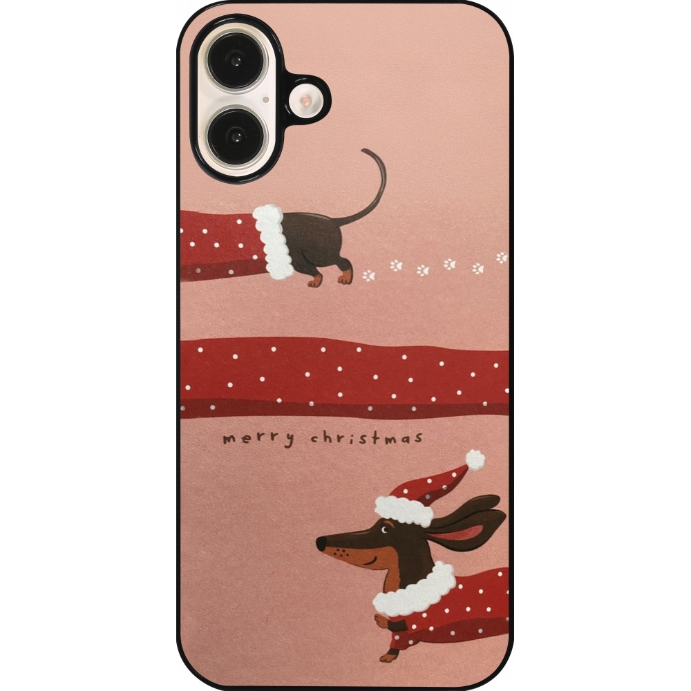 Coque iPhone 16 Plus - Christmas 25 Teckel Merry Xmas