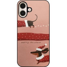 Coque iPhone 16 Plus - Christmas 25 Teckel Merry Xmas