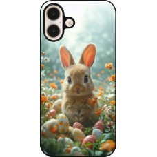 Coque iPhone 16 Plus - Easter 2026 Rabbit in the garden