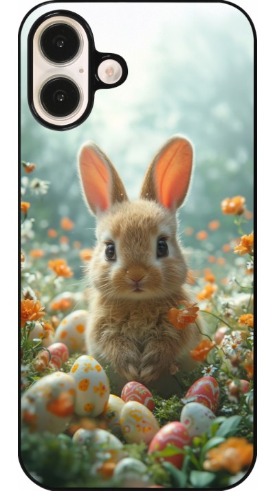 Coque iPhone 16 Plus - Easter 2026 Rabbit in the garden