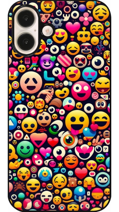 iPhone 16 Plus Case Hülle - Emoji Mix Farbe