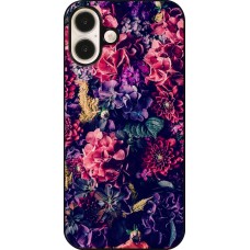 iPhone 16 Plus Case Hülle - Flowers Dark