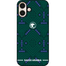 Coque iPhone 16 Plus - Maillot de football Arabie saoudite 2026 personnalisable
