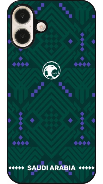 Coque iPhone 16 Plus - Maillot de football Arabie saoudite 2026 personnalisable