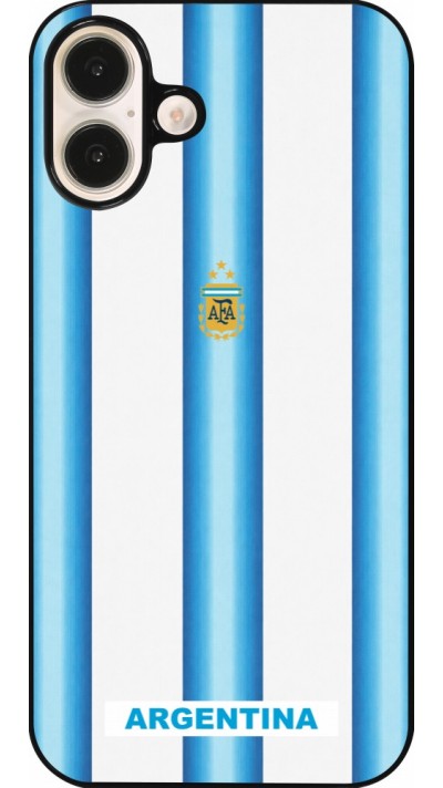 Coque iPhone 16 Plus - Maillot de football Argentine 2026 personnalisable