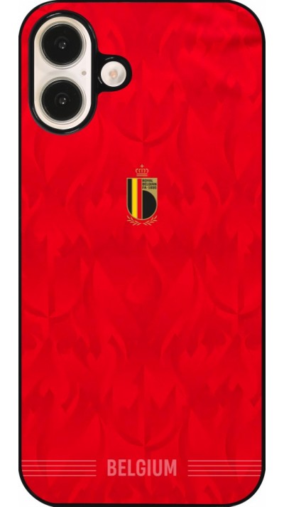 Coque iPhone 16 Plus - Maillot de football Belgique 2026 personnalisable