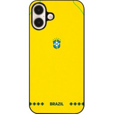 Coque iPhone 16 Plus - Maillot de football Bresil 2026 personnalisable