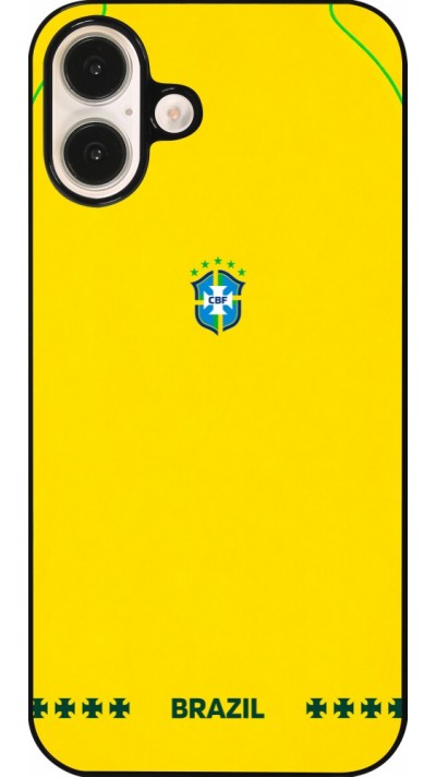 Coque iPhone 16 Plus - Maillot de football Bresil 2026 personnalisable