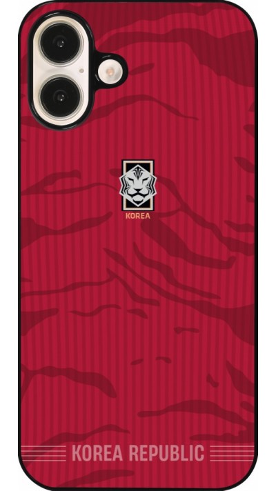 Coque iPhone 16 Plus - Maillot de football Corée du Sud 2026 personnalisable