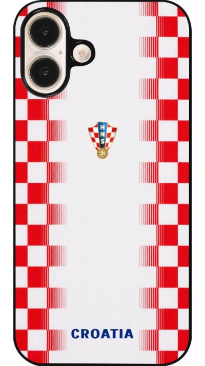 Coque iPhone 16 Plus - Maillot de football Croatie 2026 personnalisable