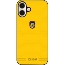 Coque iPhone 16 Plus - Maillot de football Équateur 2026 personnalisable