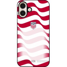 Coque iPhone 16 Plus - Maillot de football États-Unis 2026 personnalisable