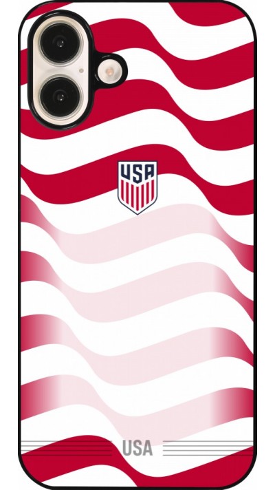 Coque iPhone 16 Plus - Maillot de football E?tats Unis 2026 personnalisable