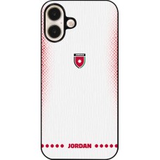Coque iPhone 16 Plus - Maillot de football Jordanie 2026 personnalisable