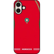 Coque iPhone 16 Plus - Maillot de football Maroc 2026 personnalisable