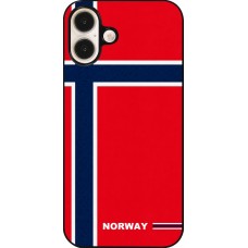 Coque iPhone 16 Plus - Maillot de football Norvège 2026 personnalisable