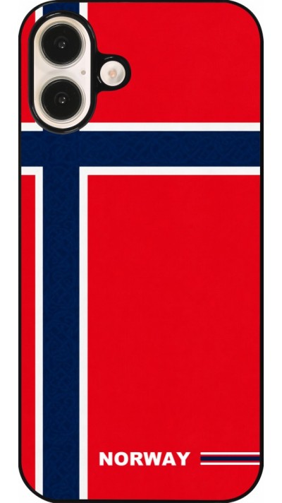 Coque iPhone 16 Plus - Maillot de football Norvège 2026 personnalisable