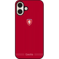 Coque iPhone 16 Plus - Maillot de football Répuplique Tchèque 2026 personnalisable