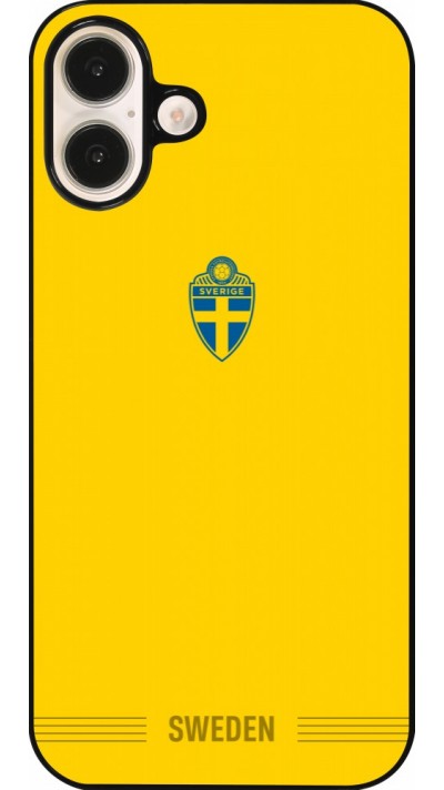 Coque iPhone 16 Plus - Maillot de football Suède 2026 personnalisable