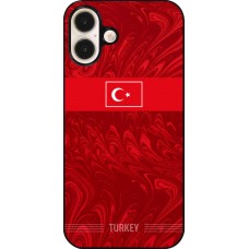 Coque iPhone 16 Plus - Maillot de football Turquie 2026 personnalisable